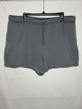 Terra & Sky Gray Drawstring Cotton Athletic Shorts